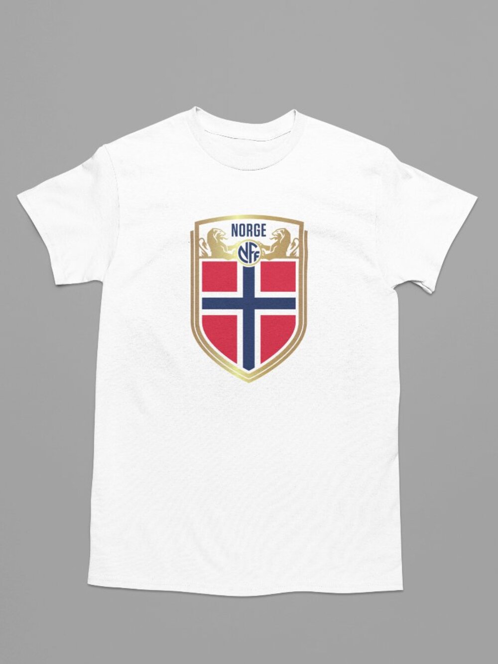 NEW Norway National Soccer Team Big Logo T-Shirt WHITE
